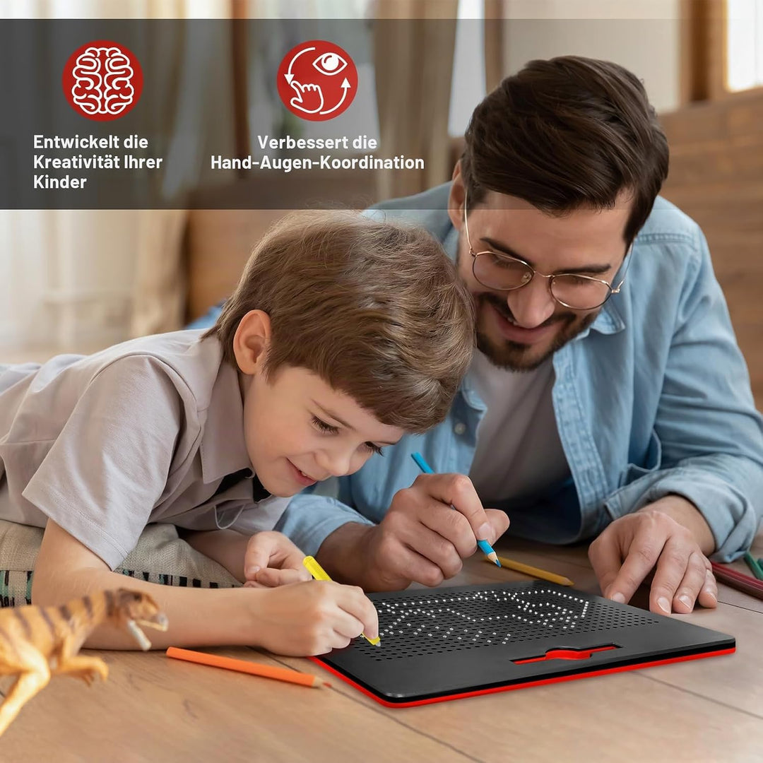 ALEENFOON Magnetisches Zeichenbrett für Kinder ab 3 Jahren, Reissbrett Magnetisch Schreibtafel Zeich