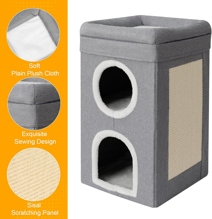 FURRYPAWS Katzenhöhle – Ideal für Katzenhaus Indoor und Outdoor, gemütliche Katzenhöhle für Katzen,