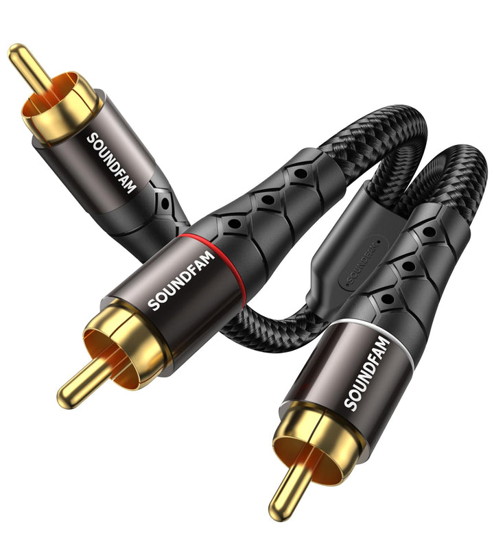 RCA Splitter Kabel 5M RCA Y Splitter 1 Stecker Auf 2 Stecker Subwoofer Y Kabel Bi-Direktional [Doppe