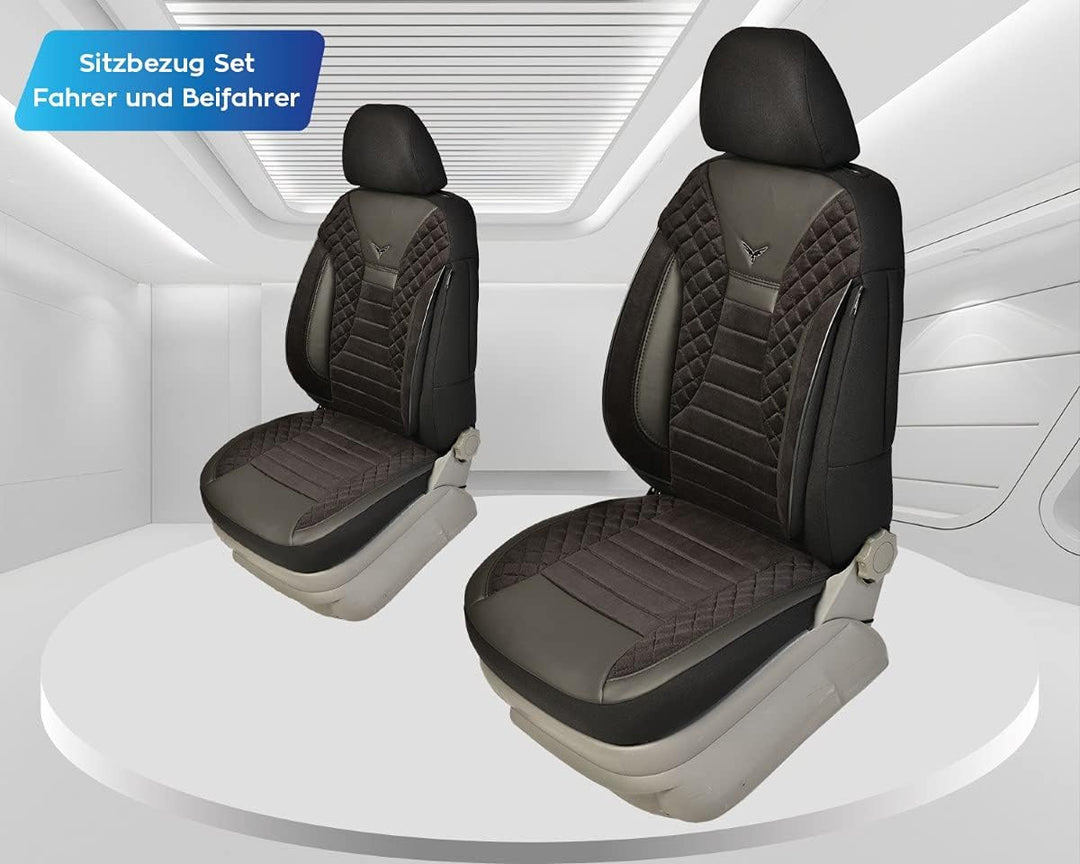 BREMER SITZBEZÜGE Mass Auto Schonbezüge kompatibel mit Renault Scenic 4 Fahrer &amp; Beifahrer Set ab 20