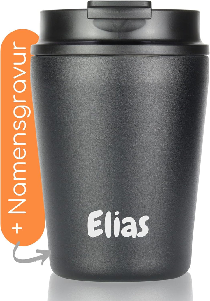 Milu Thermobecher 300ml, 400ml, 500ml - 100% Auslaufsicher - Edelstahl Kaffeebecher to go isoliert m