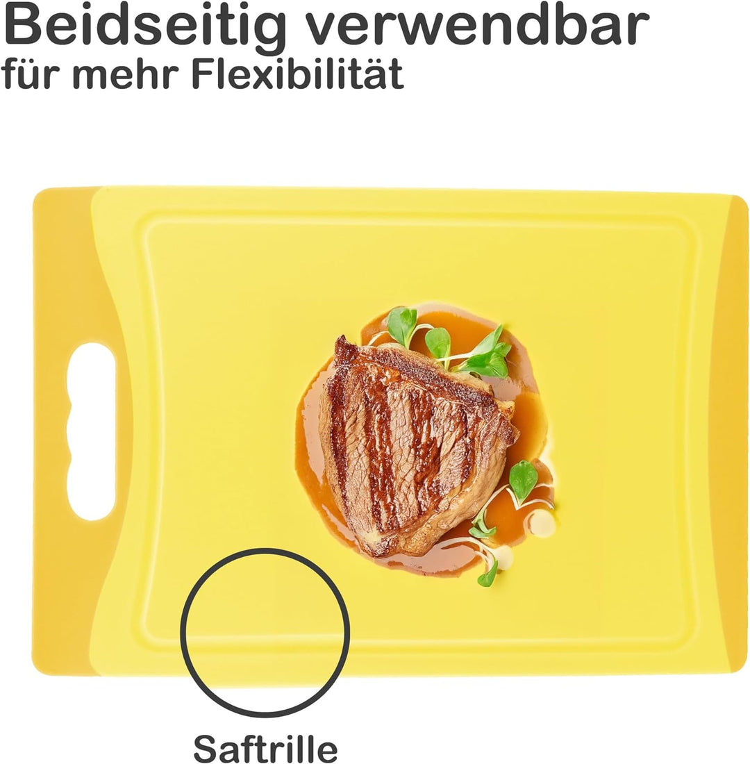 MaxxGoods Kunststoff Schneidebrett Set 6-TLG. - 20,0 x 15,0 cm - antibakteriell - spülmaschinenfest
