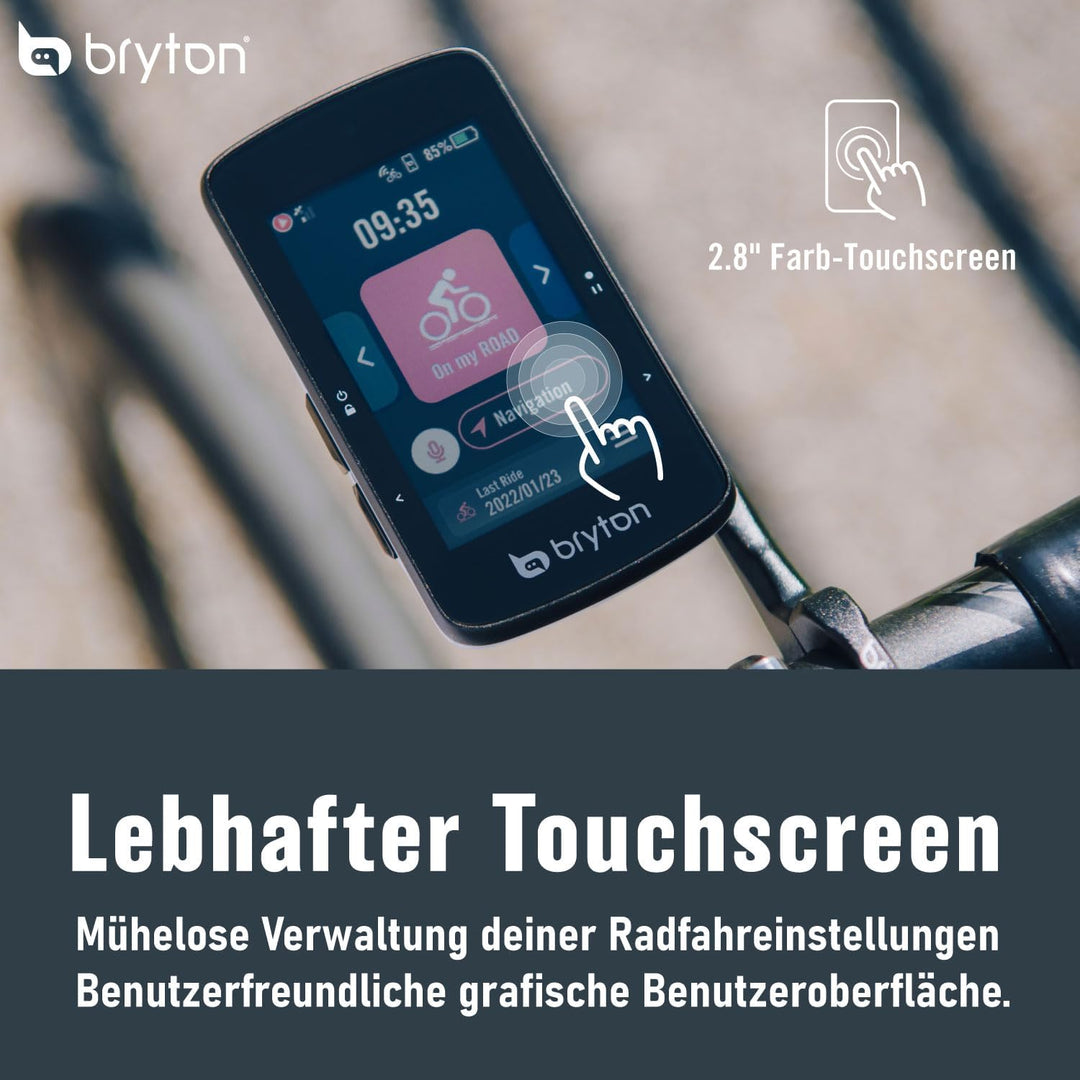 Bryton Rider 750 2.8" Farb-Touchscreen GPS Fahrradcomputer mit Offline-EU-Karte und Navigation 750SE