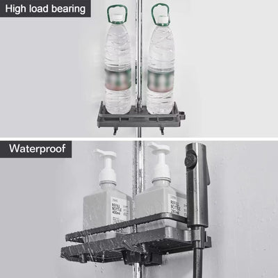 Hoomtaook Duschablage für Duschstange Dusche Caddy ohne Bohren Aufhängen Dusche Regale Zubehör Halte