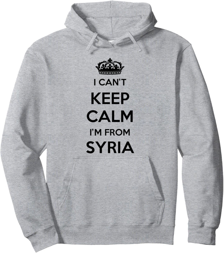 Ich kann nicht ruhig bleiben Ich komme aus dem Land Syrien Pullover Hoodie