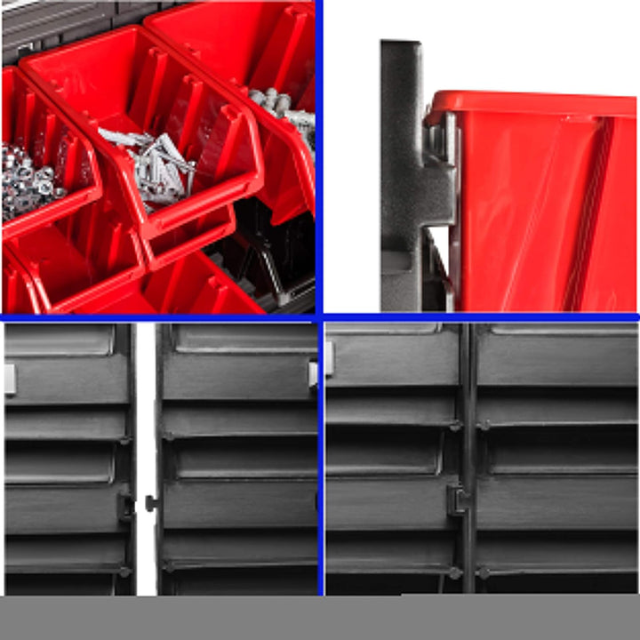 Lagersystem Wandregal 1152 x 390 mm , 14 stck. Box , Stapelboxen Schüttenregal Sichtlagerkästen , Ex