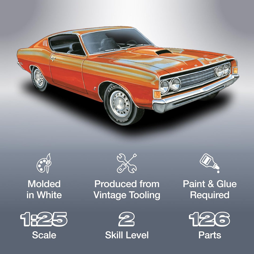 AMT Ertl 1969er Ford Torino Cobra Fastback Mehrfarbig