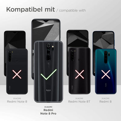 ONEFLOW Handykette 'Twist Strap' kompatibel mit Xiaomi Redmi Note 8 Pro Hülle zum Umhängen transpare