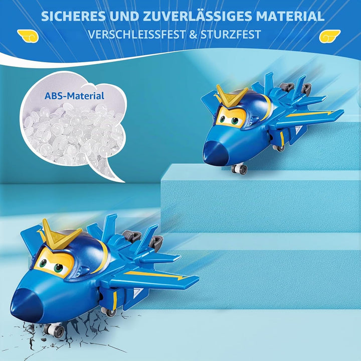 Super Wings Jerome Flugzeug, umwandelbares Spielzeug und Roboterfigur, Cartoon-Spielzeug für Kinder