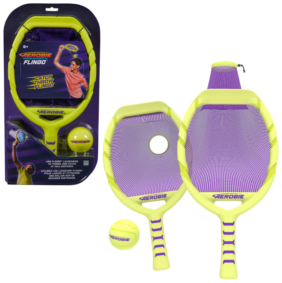 Aerobie Flingo Outdoor Tennis-Set für Kinder und Erwachsene, geeignet für Kinder und Erwachsene ab 8