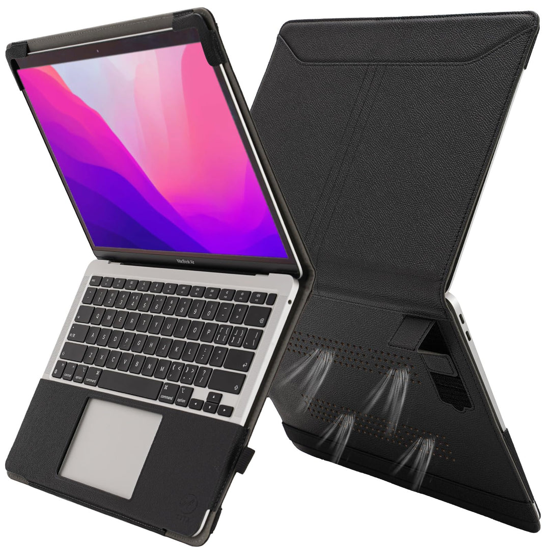 TYTX Kompatibel mit MacBook Pro 13 Hülle Zoll Leder Case 2016-2021 (A1989/A1706/A1708/A2159/A2289/A2