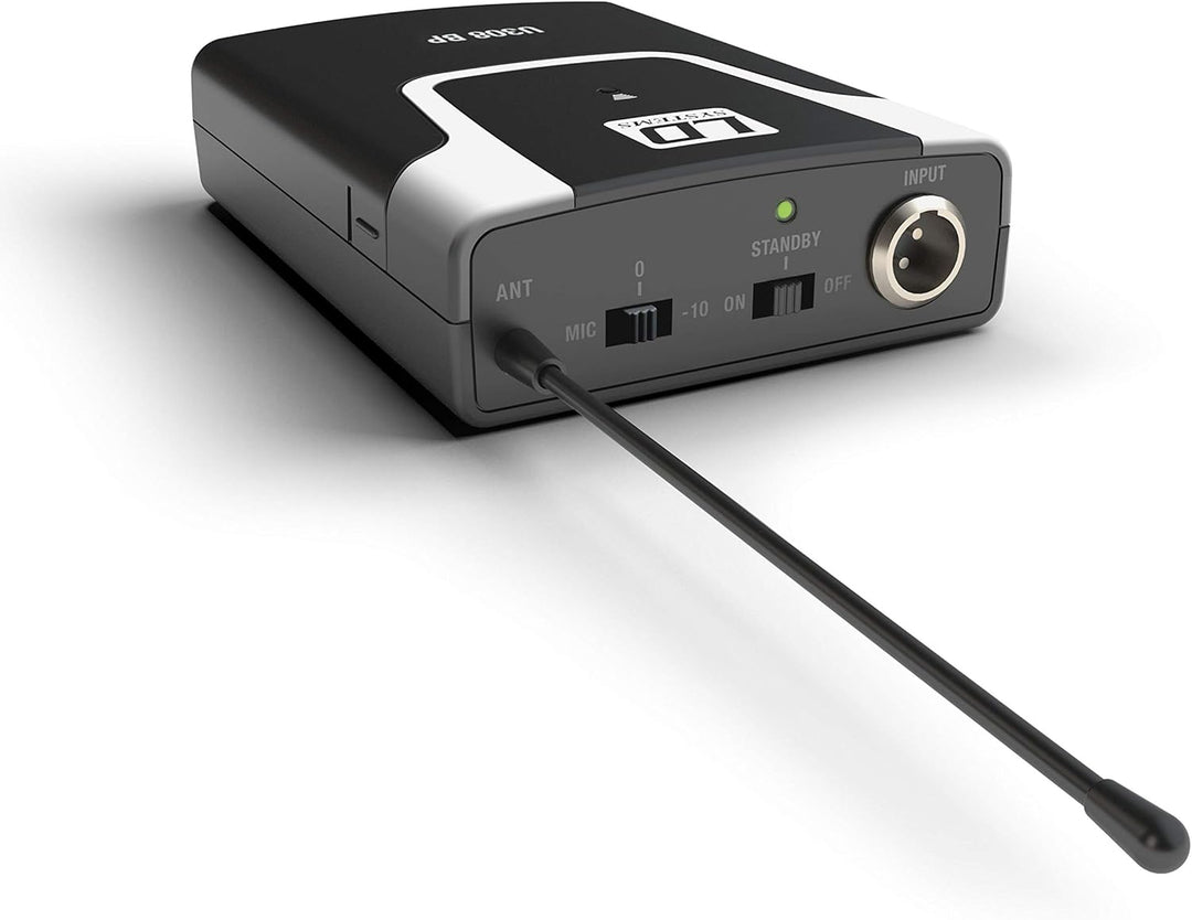 LD Systems U308 BP - Bodypack Sender, schwarz 863 - 865 MHz+ 823 - 832 MHz, 863 - 865 MHz+ 823 - 832