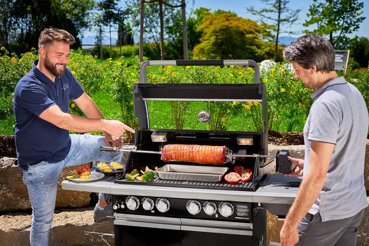 RÖSLE Premium-Drehspiess, Hochwertiger Grillspiess für RÖSLE BBQ-Stationen für VIDERO G4/G6 und MAGN