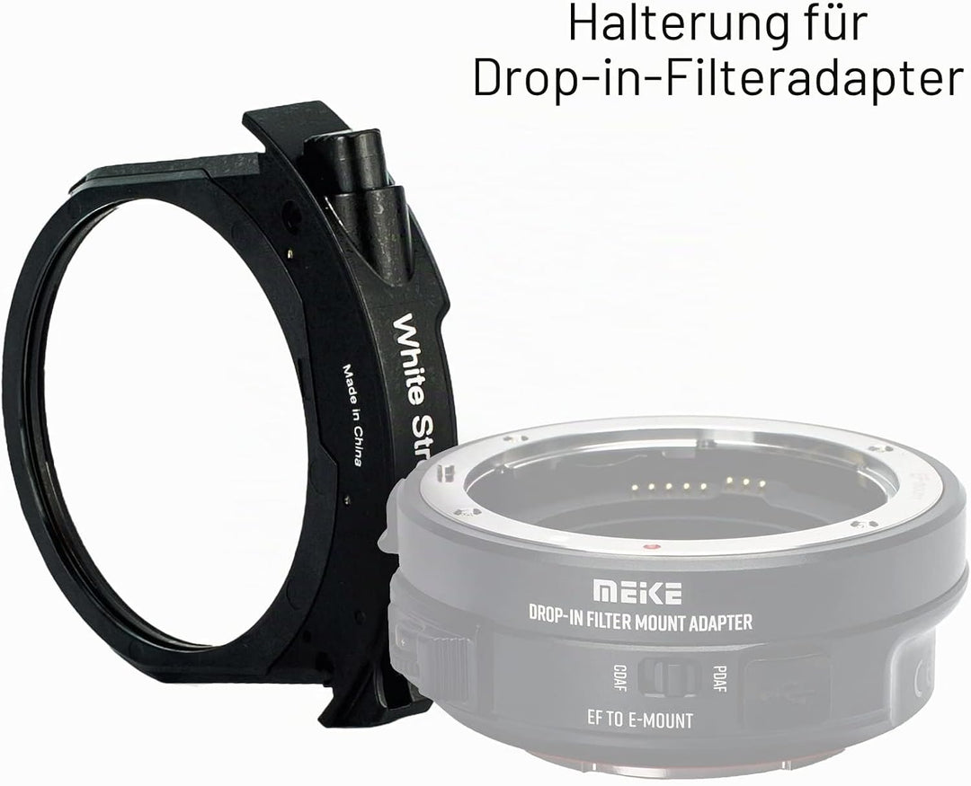 Meike White Streak Drop-In Filter für Canon und Meike Drop-In Filter Mount Adapter Serie MK-EFTR-WS,