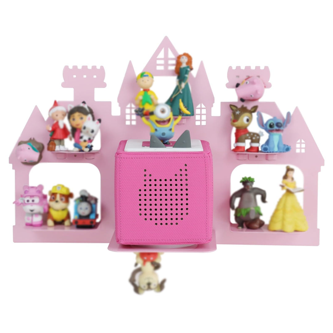 Magnetisch Regal für Tonie, Wand Regal für Toniebox/Tonie Figuren Aufbewahrung 15-25 Stück, Schloss
