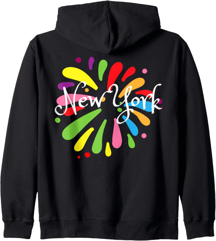 New York Souvenir buntes Festival-Design Kapuzenjacke
