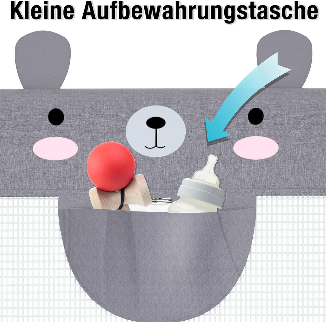 LZQ Kinderbettgitter, Bettgitter zum vertikalen Heben, Bettschutzgitter Sicherheitsschutz, Bettgitte