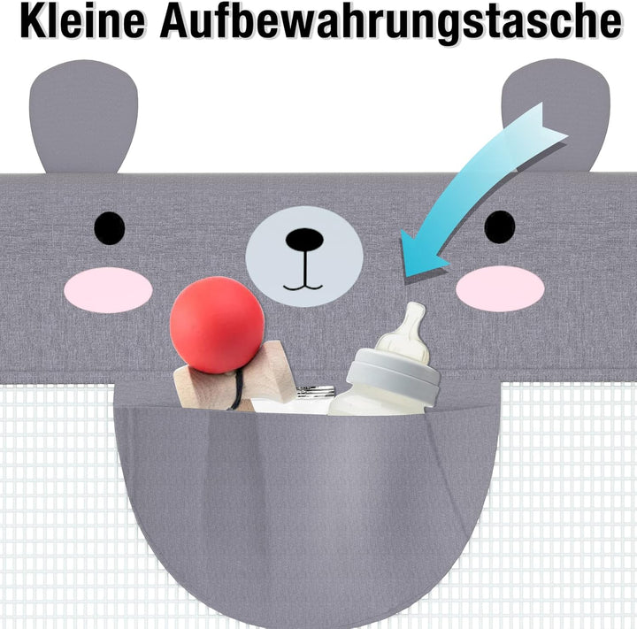 LZQ Kinderbettgitter, Bettgitter zum vertikalen Heben, Bettschutzgitter Sicherheitsschutz, Bettgitte