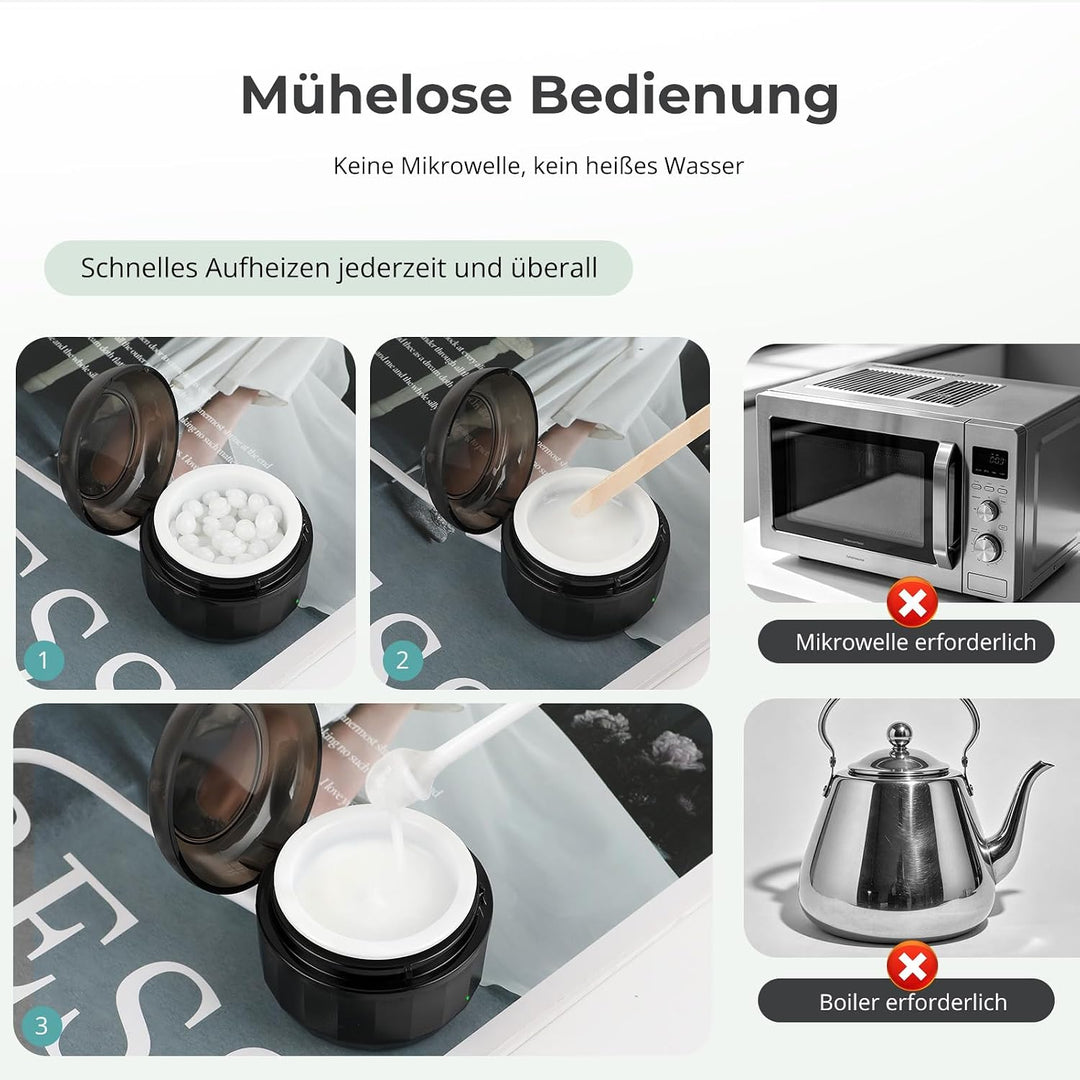 Nasenhaarentferner, Nasenhaar Wachs, Waxing Set für Männer und Frauen, Mini Wax Maschine mit 100g Wa