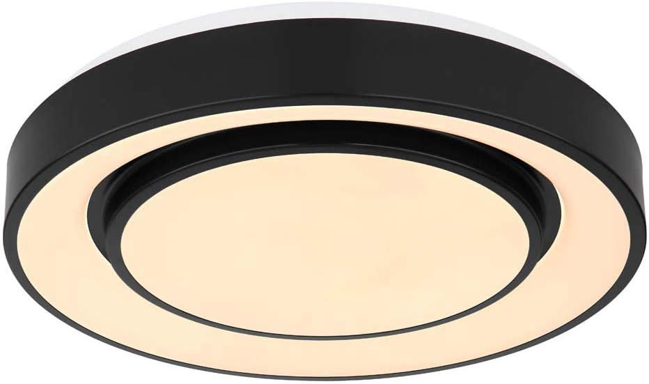 Globo LED Deckenleuchte Wohnzimmer schwarz 24 Watt 1x LED á 24W inkl. Farbwechsler Memory Funnktion