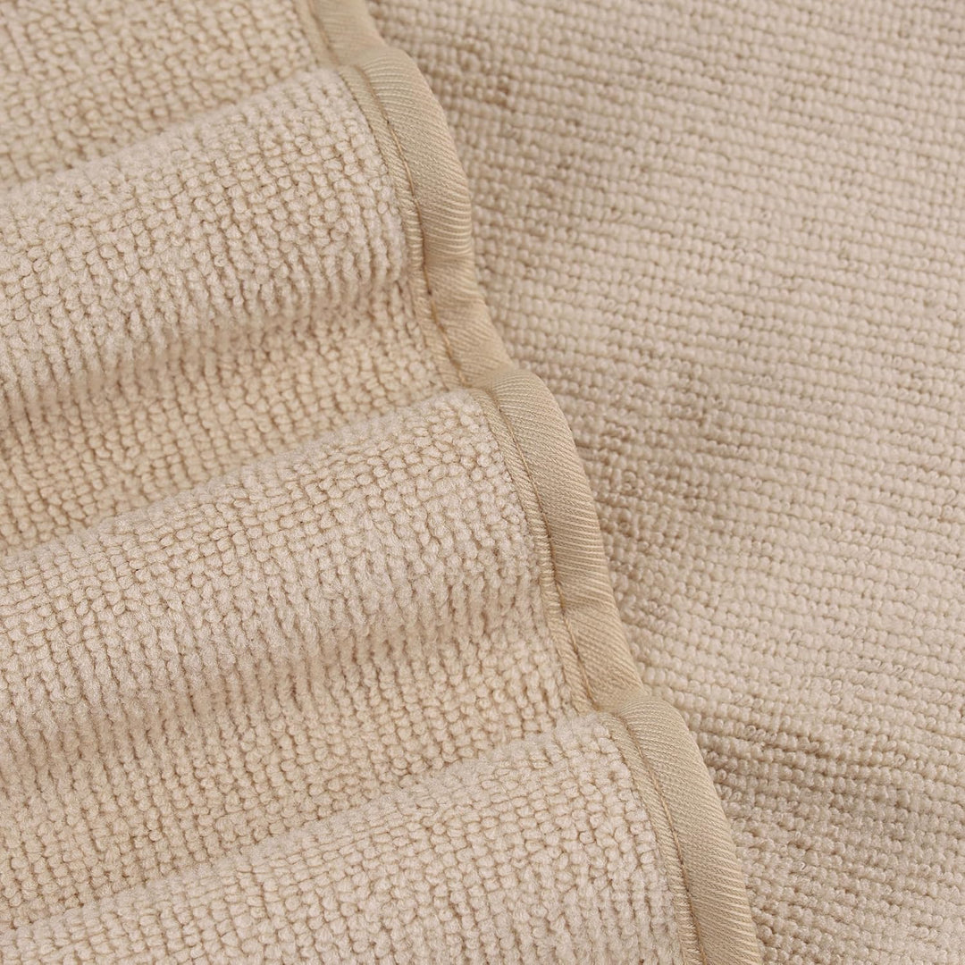 Polyte - Handtuch-Set - schnelltrocknende &amp; fusselfreie Mikrofaser - 6-teilig (Beige), Beige