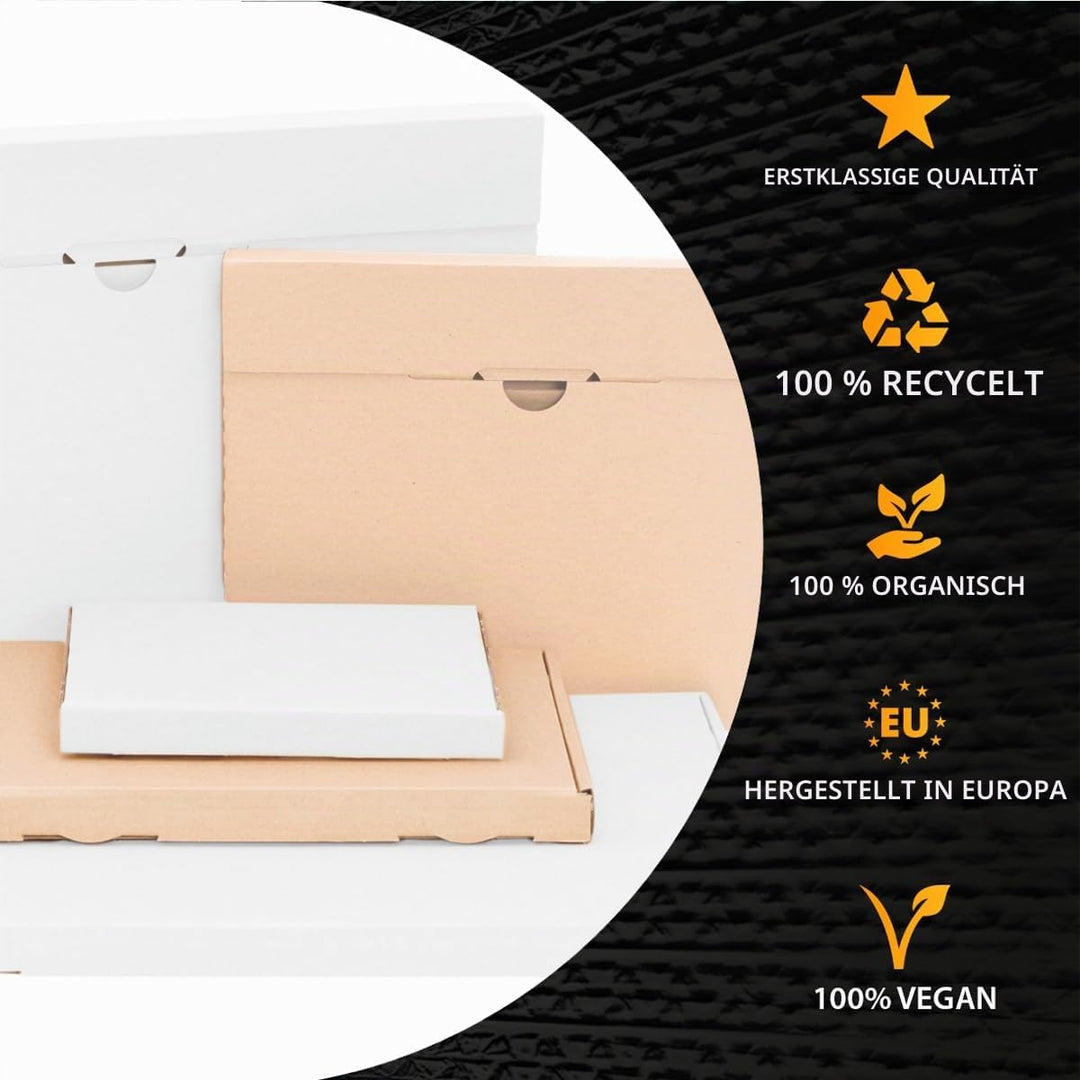 verpacking Grossbriefkartons 230 x 160 x 20 mm Weiss [Grösse und Stückzahl wählbar] DIN A5 GB-1 Gros