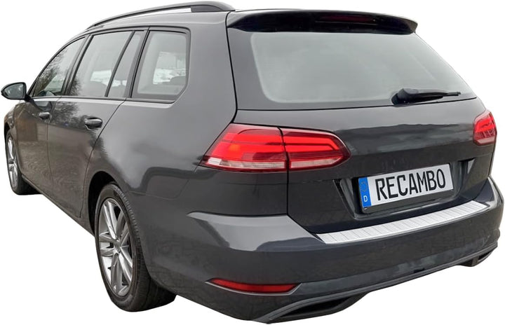 RECAMBO Ladekantenschutz Edelstahl kompatibel für VW Golf 7 Variant | 2017-2020 - matt gebürstet mit