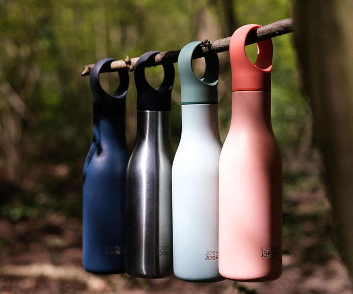 Joseph Joseph Loop™ Vakuumisolierte Trinkflasche 500 ml - Gebürstet/Anthrazit Anthracite, Anthracite
