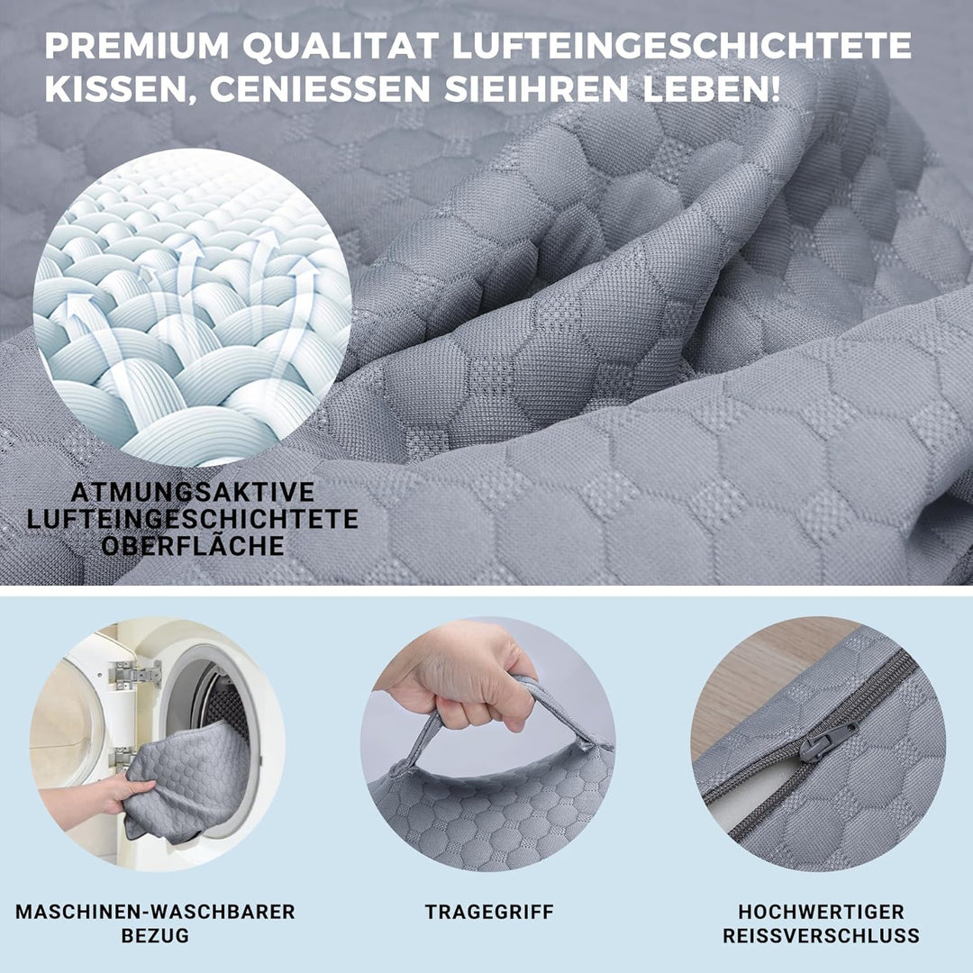 INFANZIA Vielseitig Keilkissen für Bett und Sofa-Hochdichteschaum Lesekissen-Ergonomischer Bettkeil