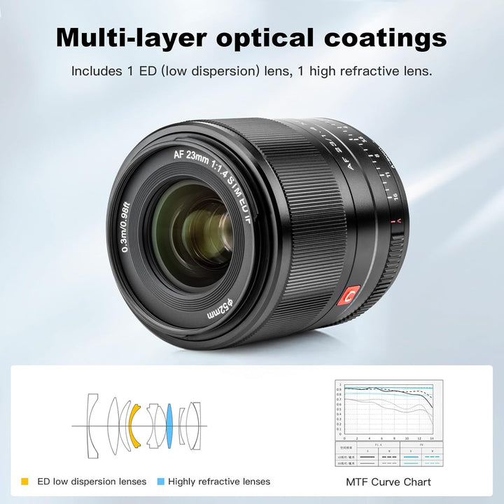 VILTROX 33mm F1.4 Wide Angle Autofocus Lenses for Fuji X Mount Camera Lenses Camera Lenses Compatibl