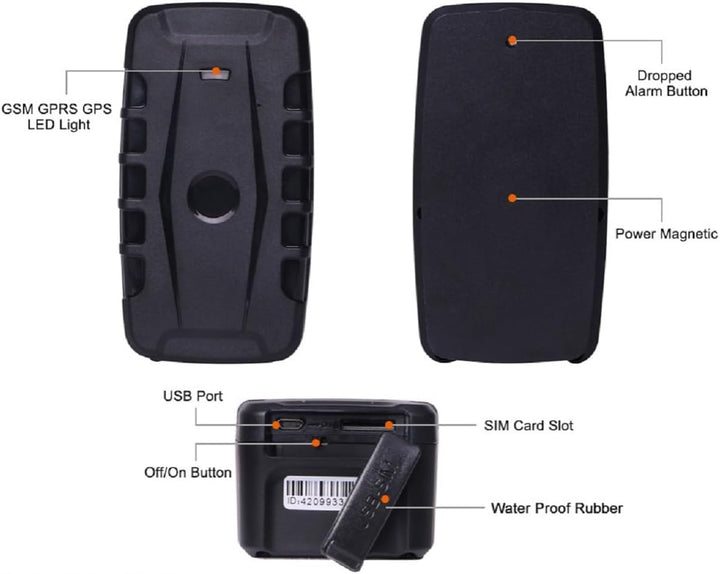 TKMARS GPS Tracker Auto Ohne ABO GPS Tracker Auto 240 Tage Standby, Starke Magnetische WasserbestäNd