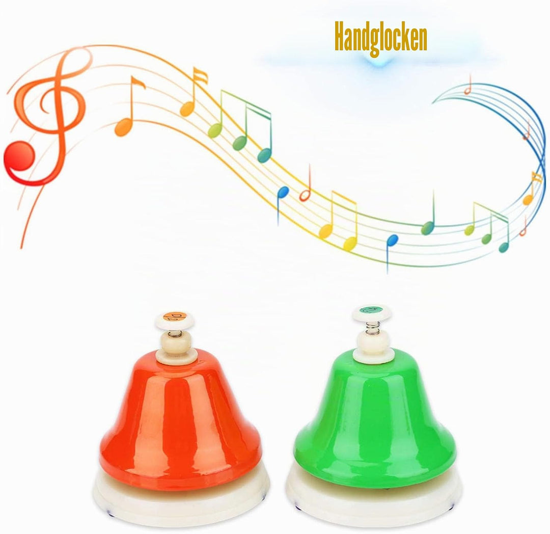 Handglocken 8-Noten Diatonische Bunte Handglocken Set Musikinstrument Coloful Percussion Instrument