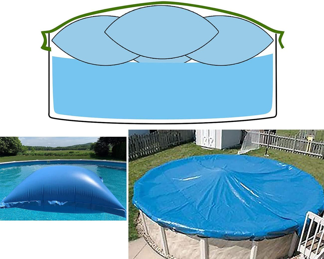 infactory Pool Zubehör: 4er-Set aufblasbare Luftkissen mit Ösen für Pool-Abdeckplanen (Luftkissen fü