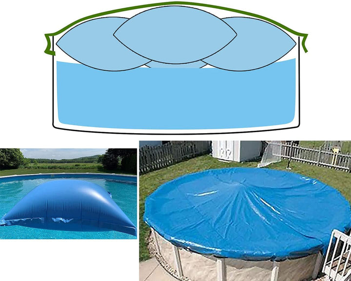 infactory Pool Zubehör: 4er-Set aufblasbare Luftkissen mit Ösen für Pool-Abdeckplanen (Luftkissen fü