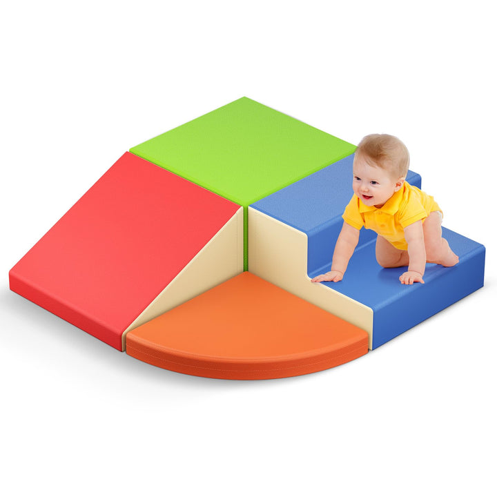 STYPLZ Schaumstoff Bausteine Kinder,Soft Play 4stk Softbausteine Klettern Riesenbausteine Motorik Gr