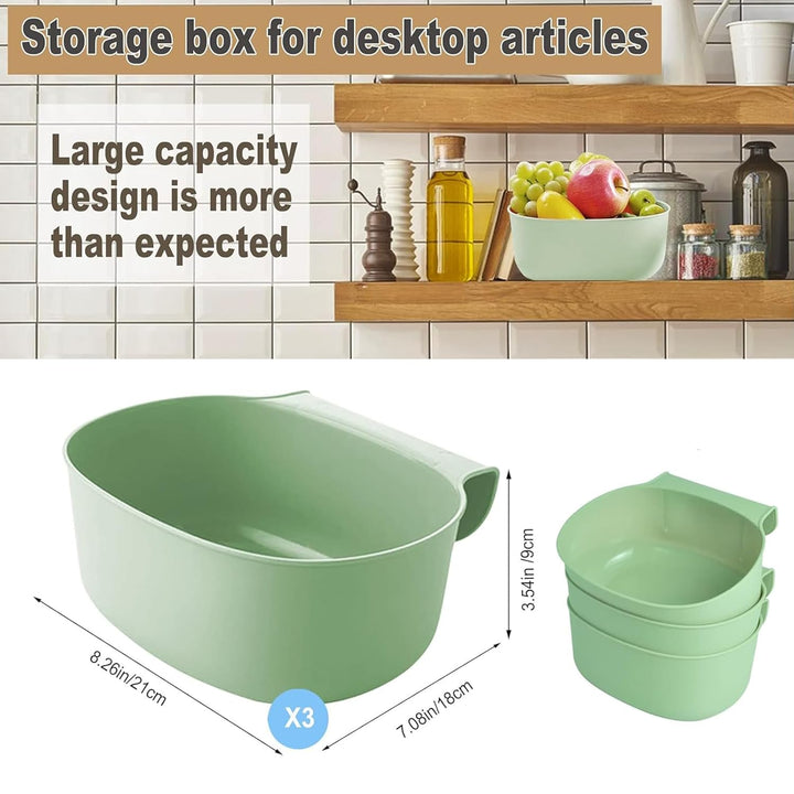 3er Set Wickelkommode Organizer AbfallbehäLter KüChe Wickeltisch Organizer zum Einhängen Mülleimer A