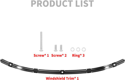 HDBUBALUS Motorrad CNC Slot Track Styling Windschutzscheibe Verkleidung für Harley 2014–2016 Touring