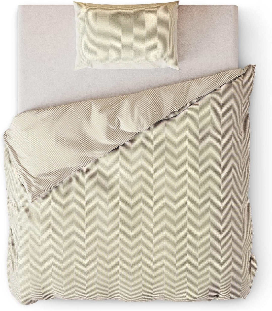 AmeliaHome 2tlg Bettwäsche 155x220 cm mit 1 Kissenbezug 80x80 cm 100% Baumwolle Reissverschluss Aver