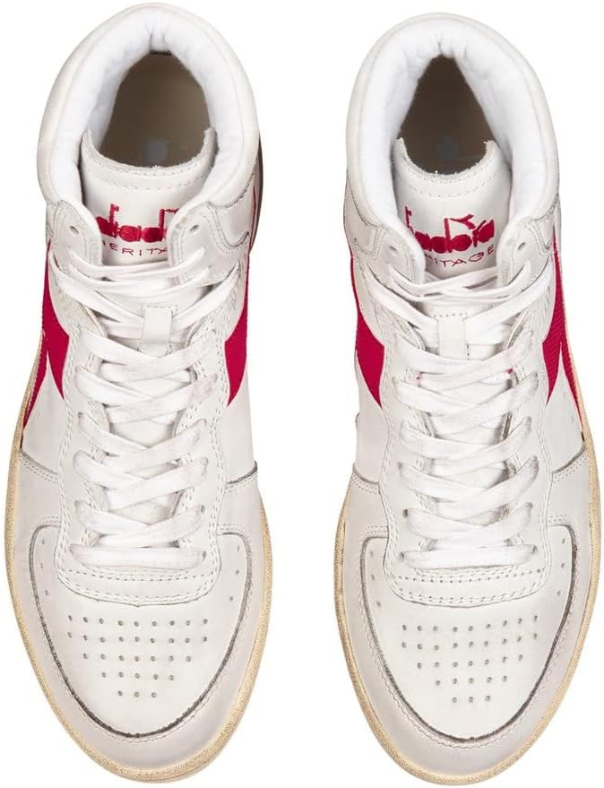 Diadora Heritage MI Basket Used Echtleder-Schuhe Coole Herren High Top Sneaker Turnschuhe Friezeitsc