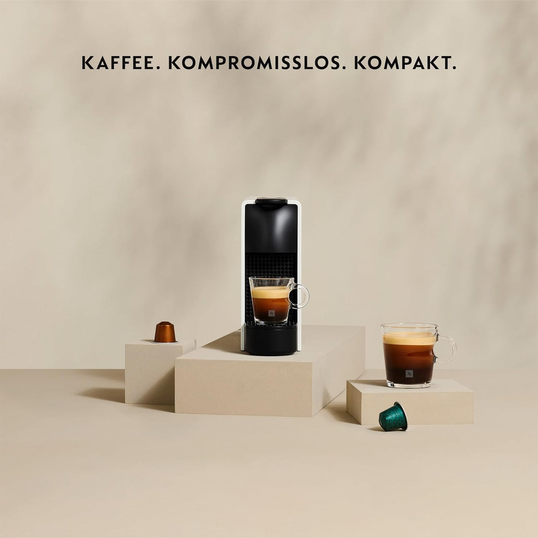 NESPRESSO Krups XN1101 Essenza Mini Kaffeekapselmaschine | 1260W | weiss | 0,7 Liter & Siemens BRITA