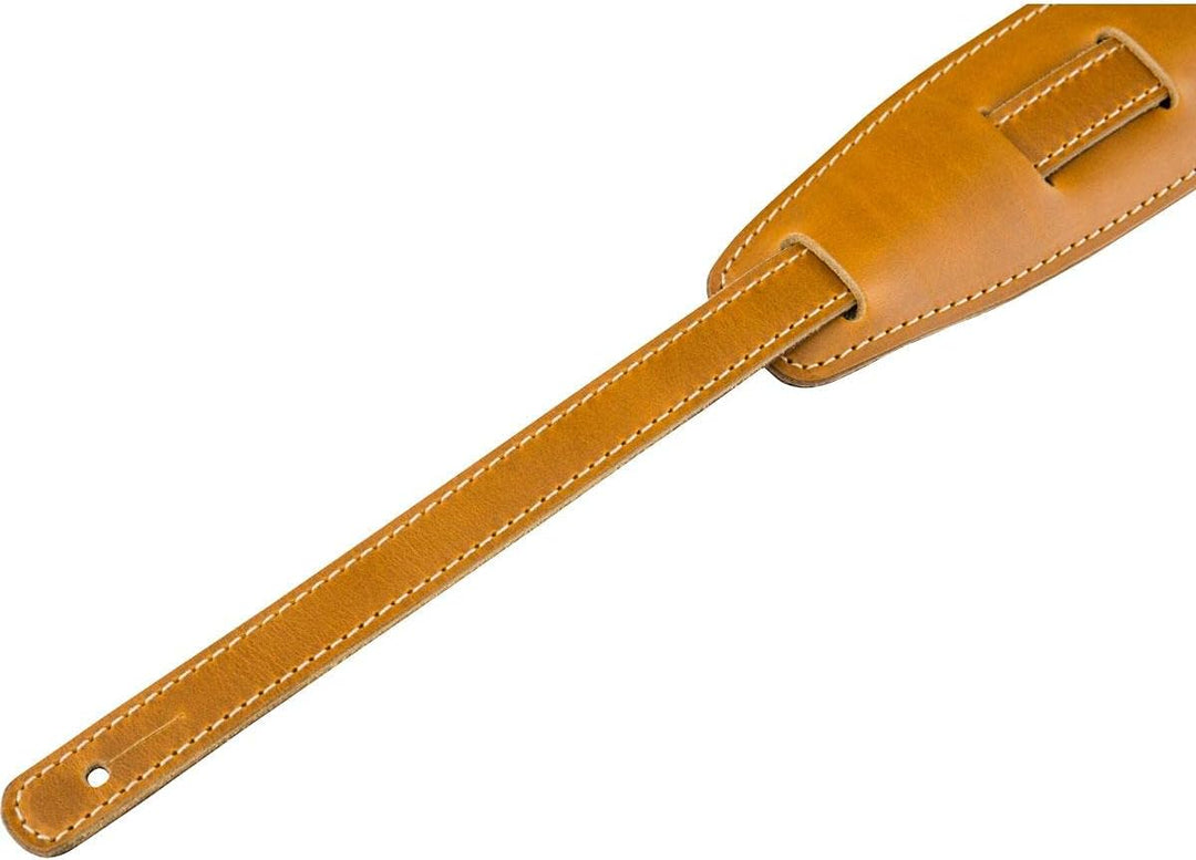 Fender® » MUSTANG® VINTAGE SADDLE STRAP« Gitarrengurt aus Leder - Farbe: Butterscotch Butterscotch 4