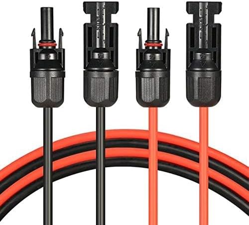 Verlängerungskabel Solarkabel beidseitig Solarstecker rot/schwarz 6mm² inkl. montierter Solar-Stecke