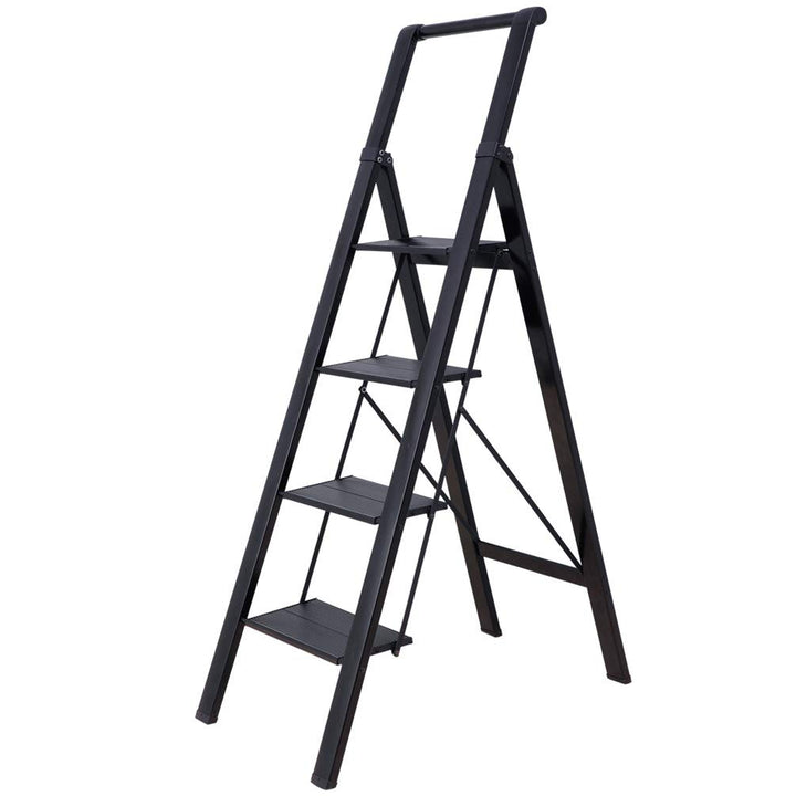 BAOYOUNI Trittleiter, Leicht, Klapptrittleiter, Aluminium Sicherheits Stehleiter, mit rutschfeste Br