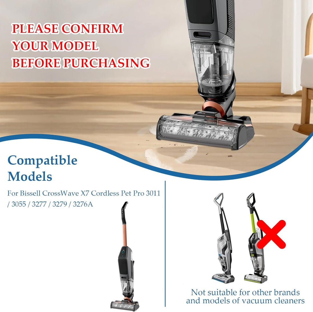 Bürstenrolle für Bissell CrossWave X7 Plus Cordless Pet, X7 Pro Pet 2955N,3479N,3011,3055, 3277,3279