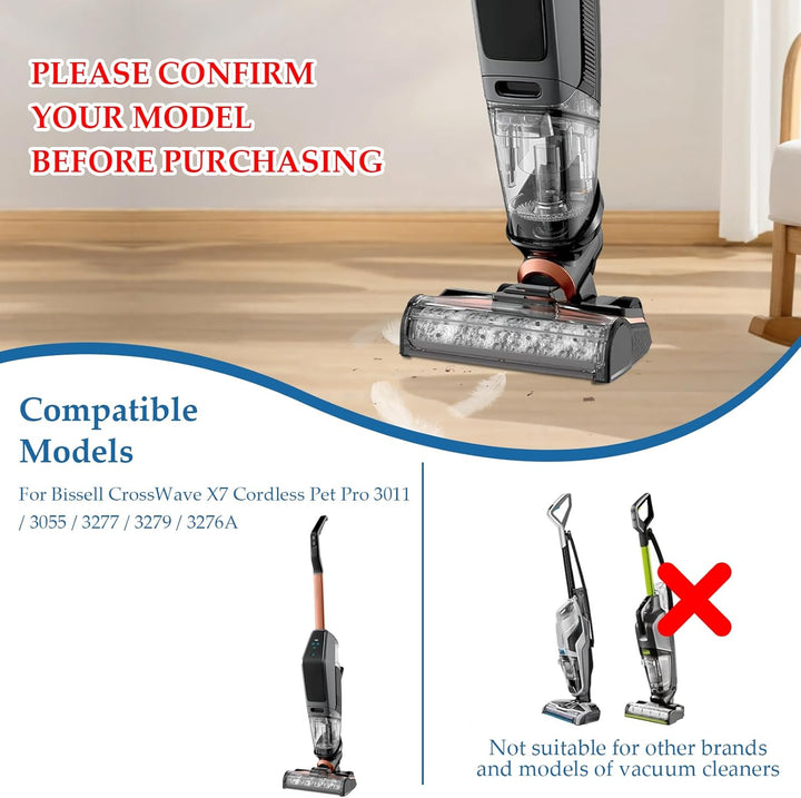 Bürstenrolle für Bissell CrossWave X7 Plus Cordless Pet, X7 Pro Pet 2955N,3479N,3011,3055, 3277,3279