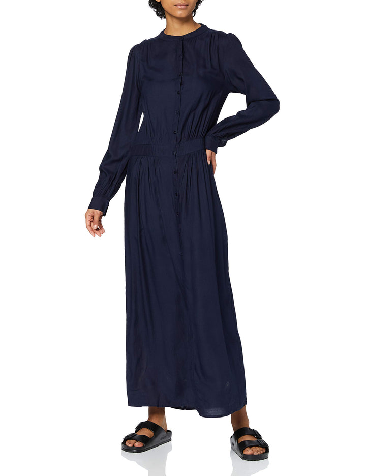 SPARKZ COPENHAGEN Damen Tara Long Dress Kleid S Blau (Navy 780), S Blau (Navy 780)
