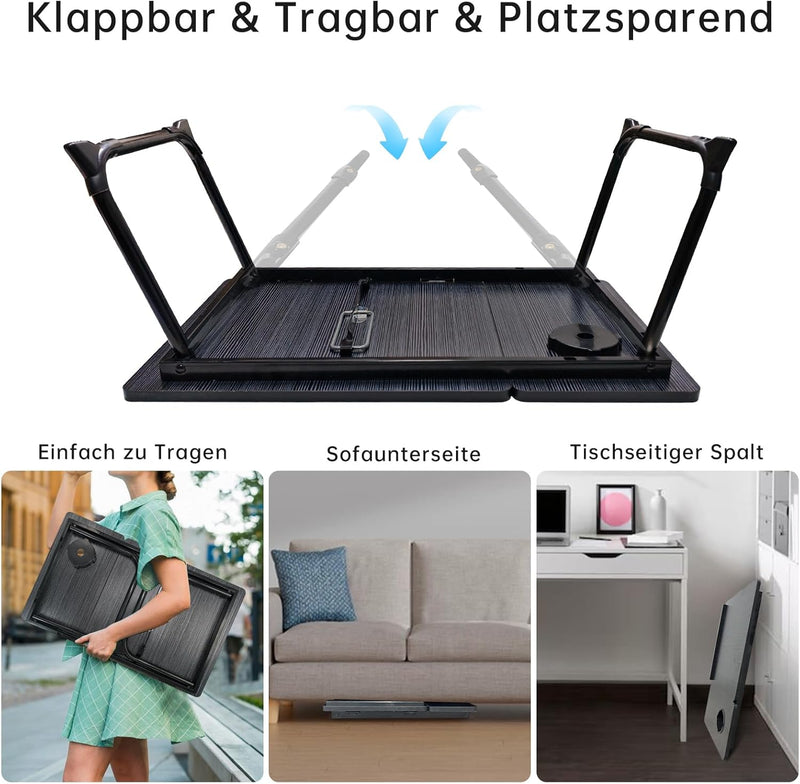 Laptoptisch Klappbar Betttisch Notebooktisch Betttablett Frühstückstablett PAD Ständet Tabletttisch