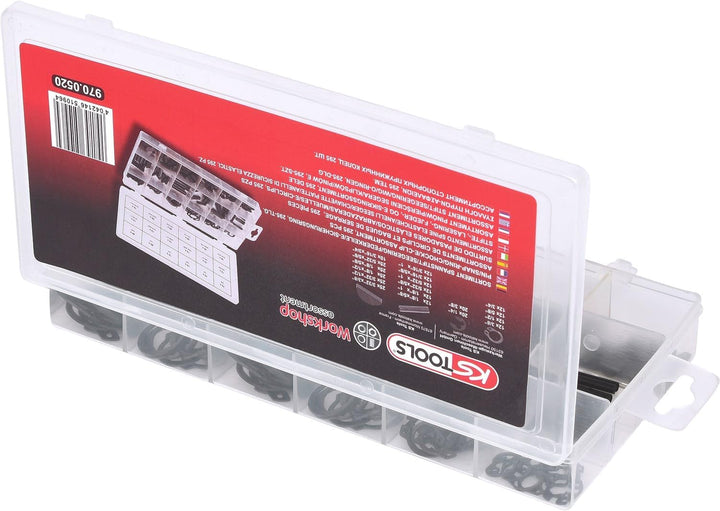 KS Tools 970.0520 Sortiment Spannstift/Seegering/Federkeile/E-Sicherungsring, 295-tlg.
