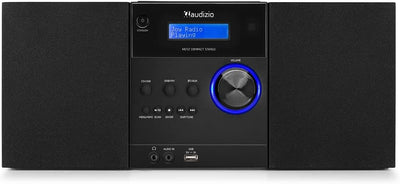 Audizio Metz DAB Radio mit CD, Bluetooth, MP3 Player, Fernbedienung, UKW, Aux Eingang, Radio Wecker,