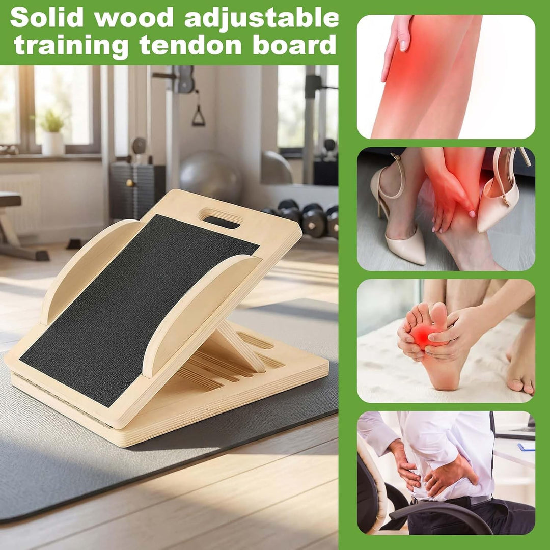 Balance Board aus Holz, Wobble Board 360°, Anti-Rutsch Schrägbrett für Waden Dehnen &amp; Physiotherapie